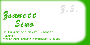 zsanett simo business card